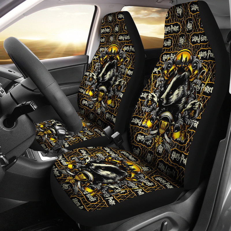 Hufflepuff Harry Potter Premium Custom Car Seat Covers Decor Protector