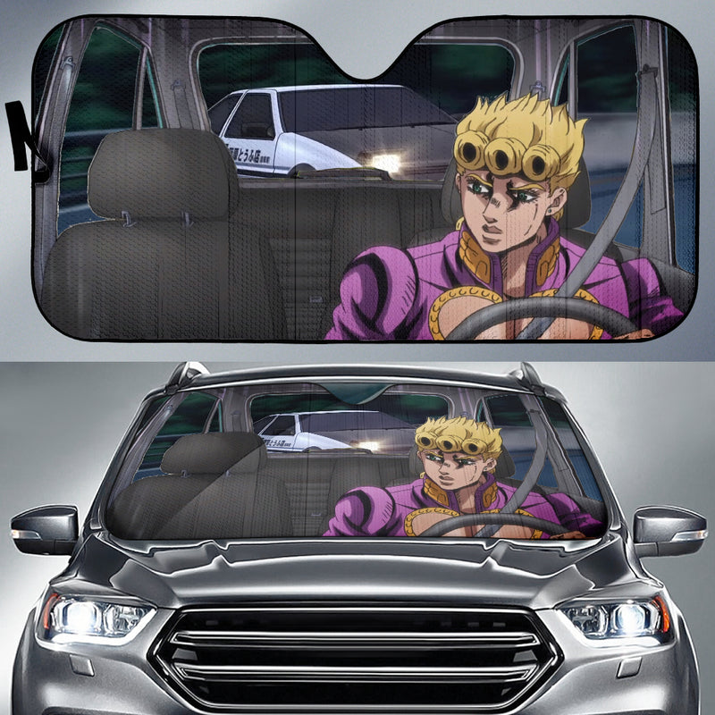 JoJo's Bizarre Adventure Giorno Car Auto Sunshades Nearkii