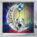 Elephant Love You To The Moon Galaxy Shower Curtain Nearkii