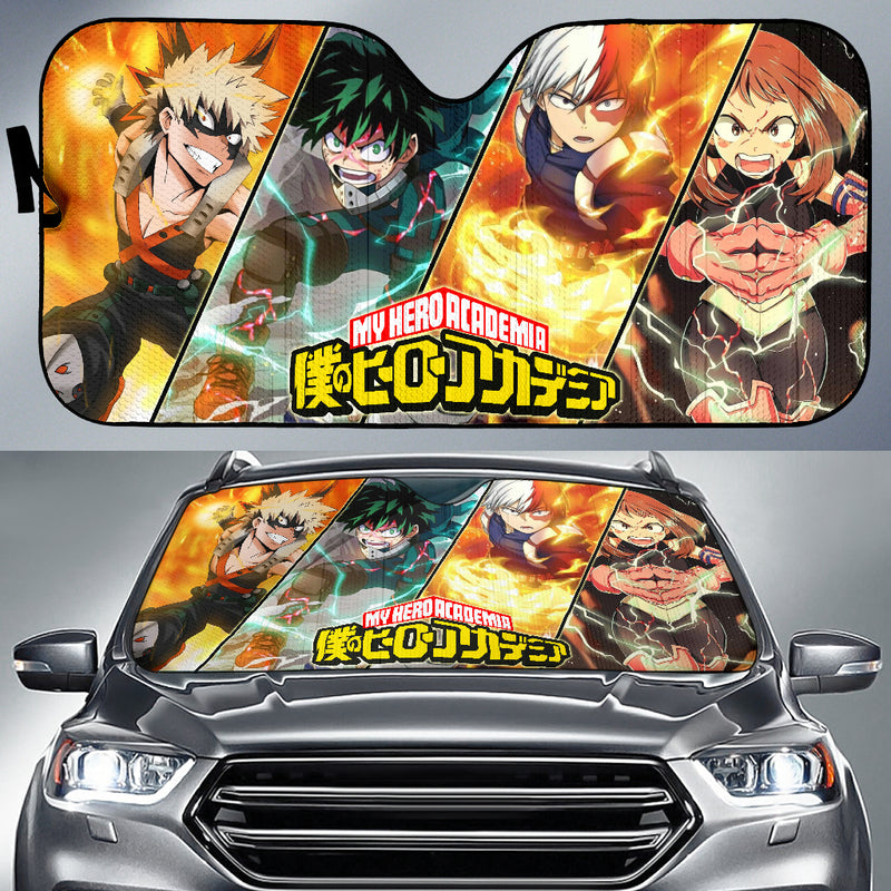Cool Art My Hero Academi Anime Car Auto Sunshades Nearkii