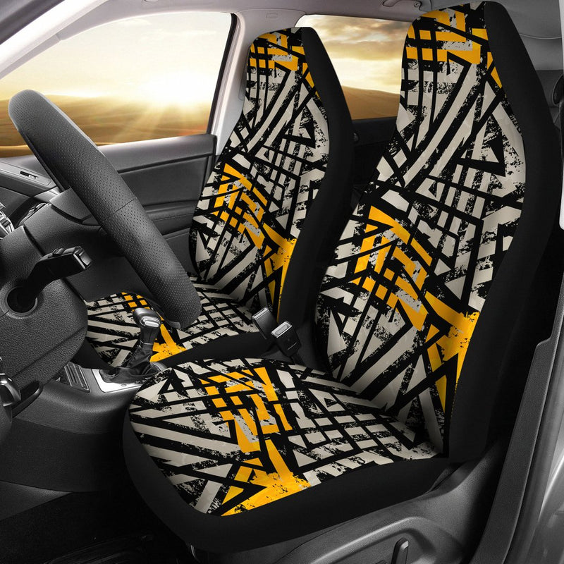 Best Urban Geometric Seamless Pattern Premium Custom Car Seat Covers Decor Protector Nearkii