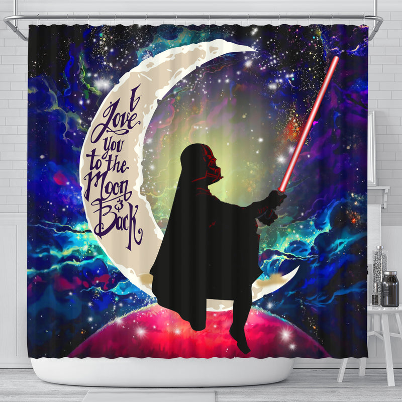 Star War Love You To The Moon Galaxy Shower Curtain Nearkii