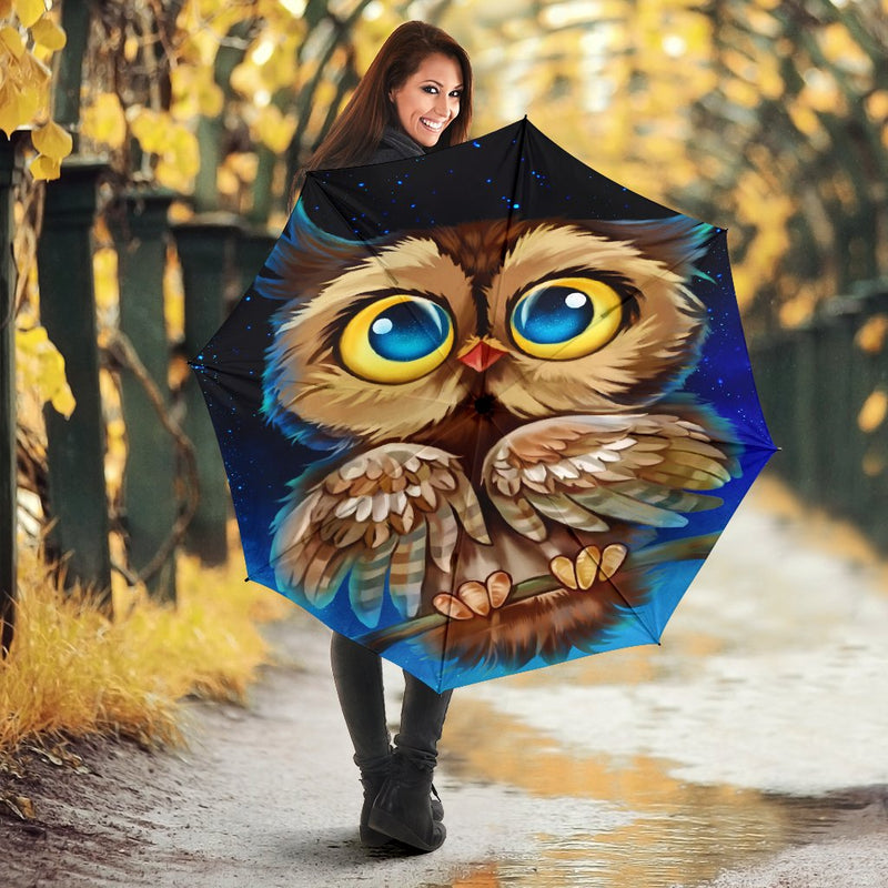 Cute Owl Night Umbrella Nearkii