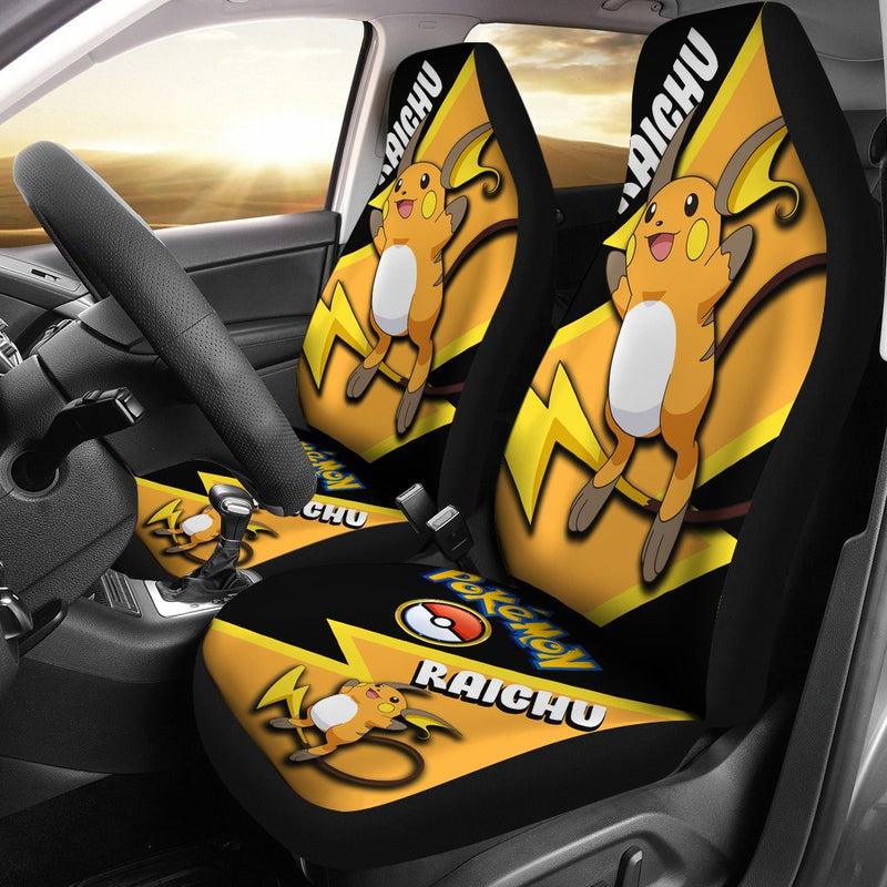Raichu Car Seat Covers Custom Anime Pokemon Car Accessories Nearkii