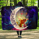 Pikachu Horro Love You To The Moon Galaxy Economy Hooded Blanket Nearkii