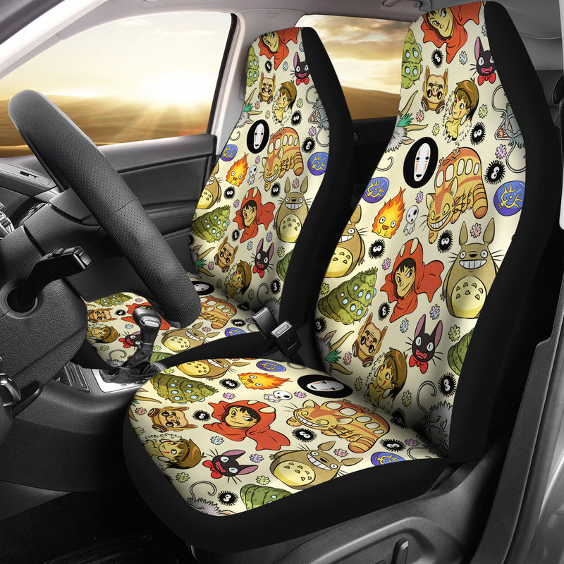 Ghibli Characters Premium Custom Car Seat Covers Decor Protectors Nearkii