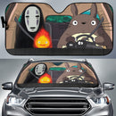 Ghibli Totoro No Face And Calcifer Driving Anime Funny Car Auto Sunshades Nearkii
