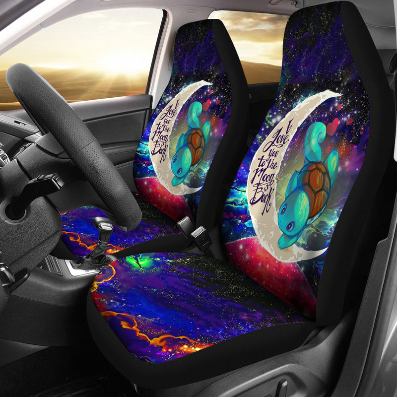 Squirtle Pokemon Love You To The Moon Galaxy Premium Custom Car Seat Covers Decor Protectors Nearkii