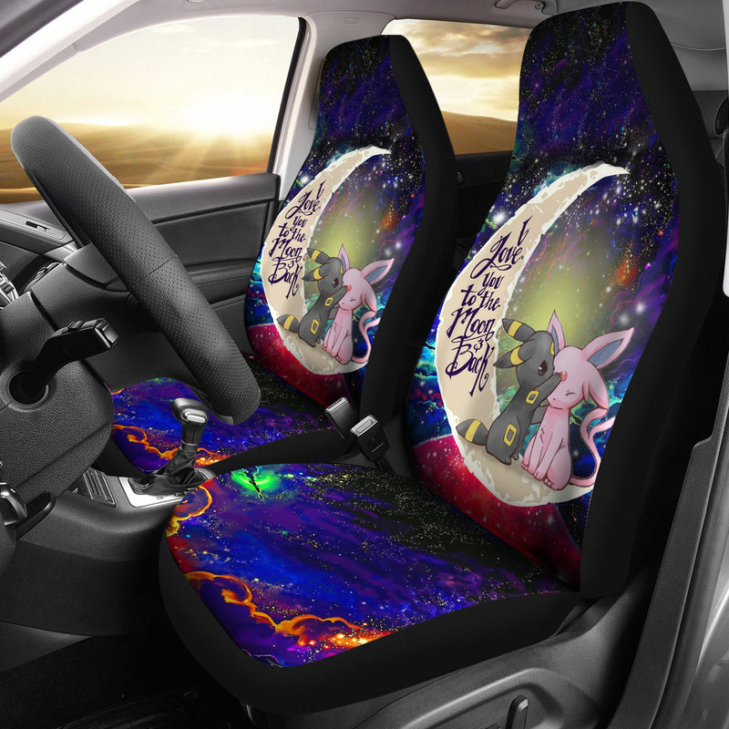 Pokemon Couple Espeon Umbreon Love You To The Moon Galaxy Car Seat Covers