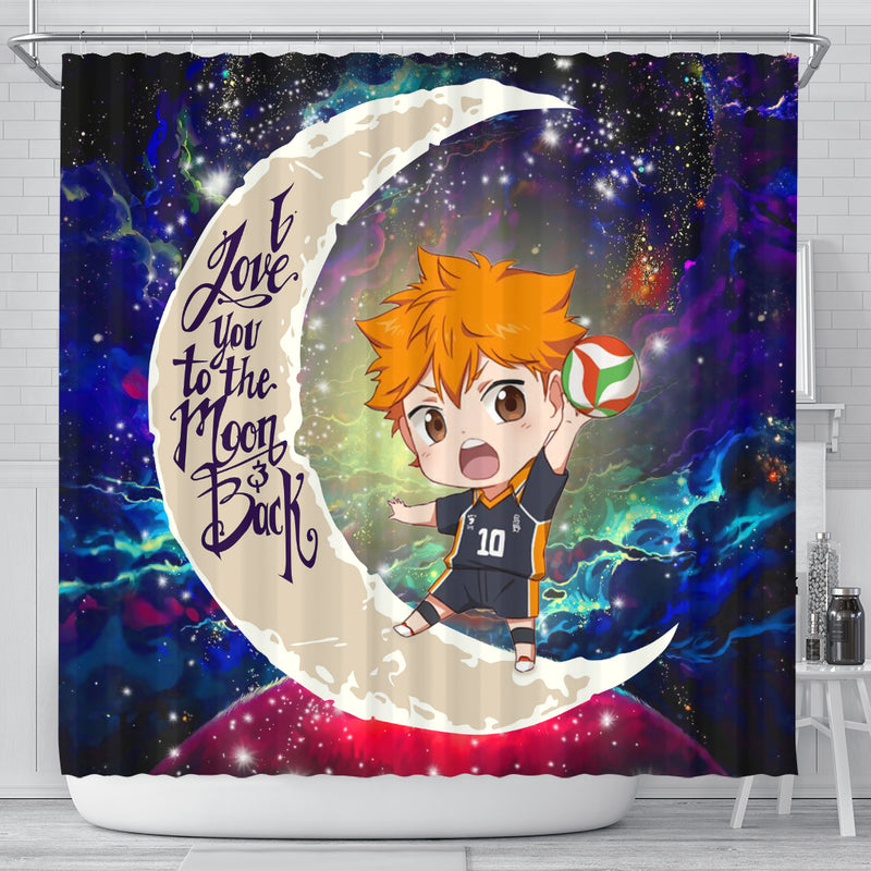 Hinata Haikyuu Love You To The Moon Galaxy Shower Curtain Nearkii