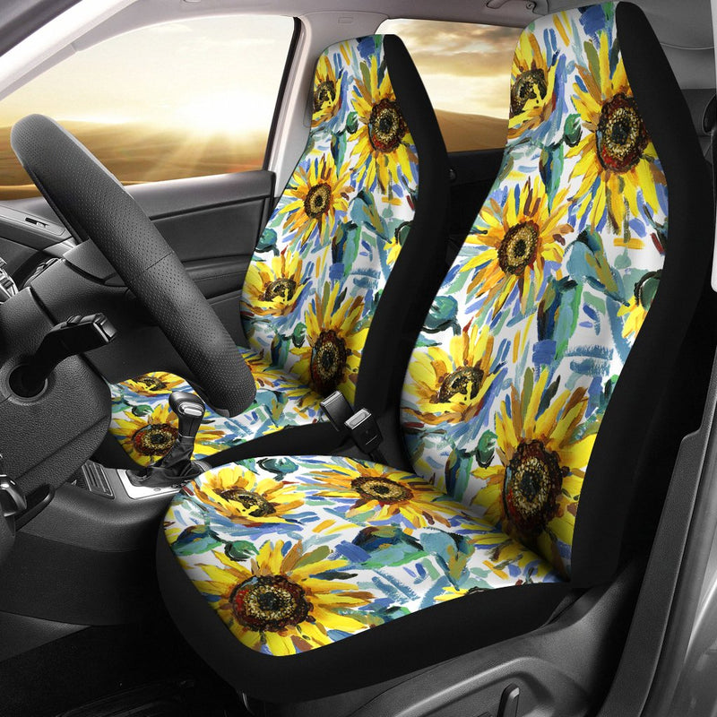 Best Painting Sunflower Premium Custom Car Seat Covers Decor Protector Nearkii