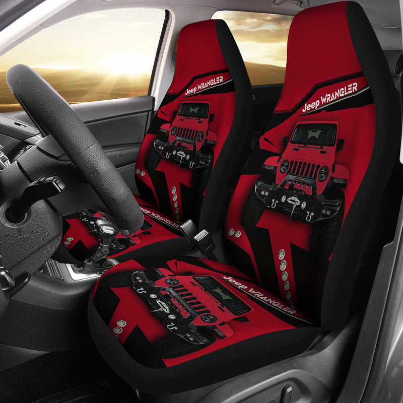 Jeep Dark Red Premium Custom Car Seat Covers Decor Protectors Nearkii