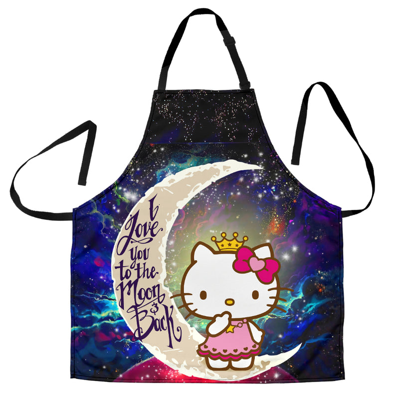 Hello Kitty Love You To The Moon Galaxy Custom Apron Best Gift For Anyone Who Loves Cooking