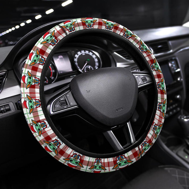 Baby Yoda Red Car Steering Wheel Cover Nearkii