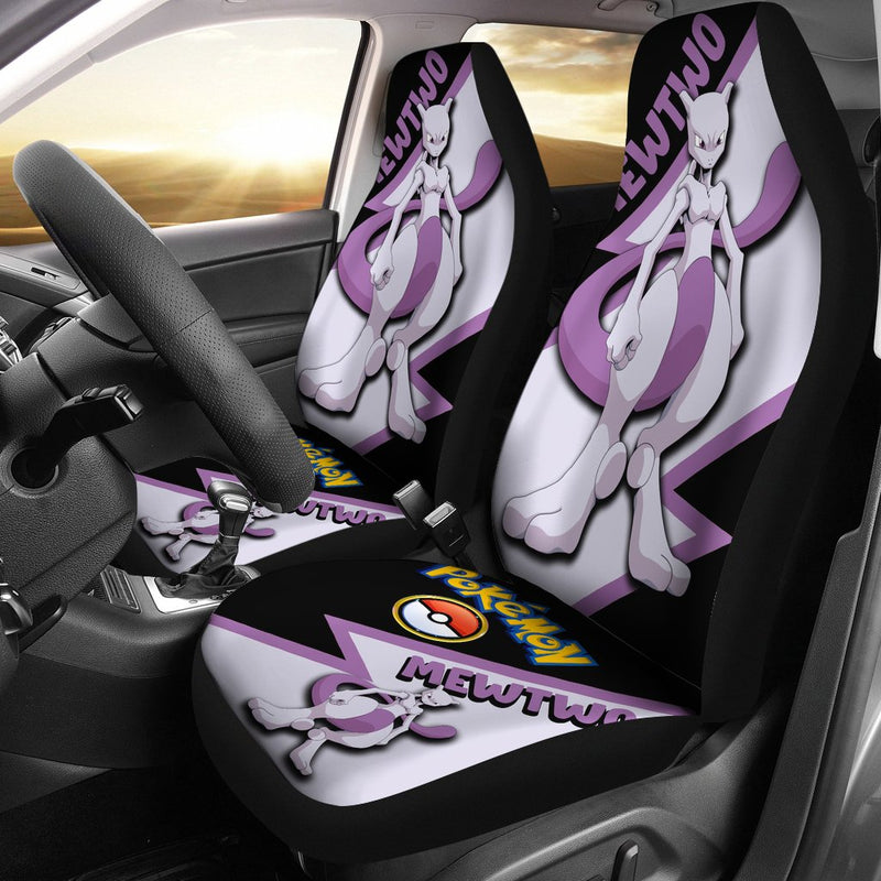 Mewtwo Car Seat Covers Custom Anime Pokemon Car Accessories Nearkii