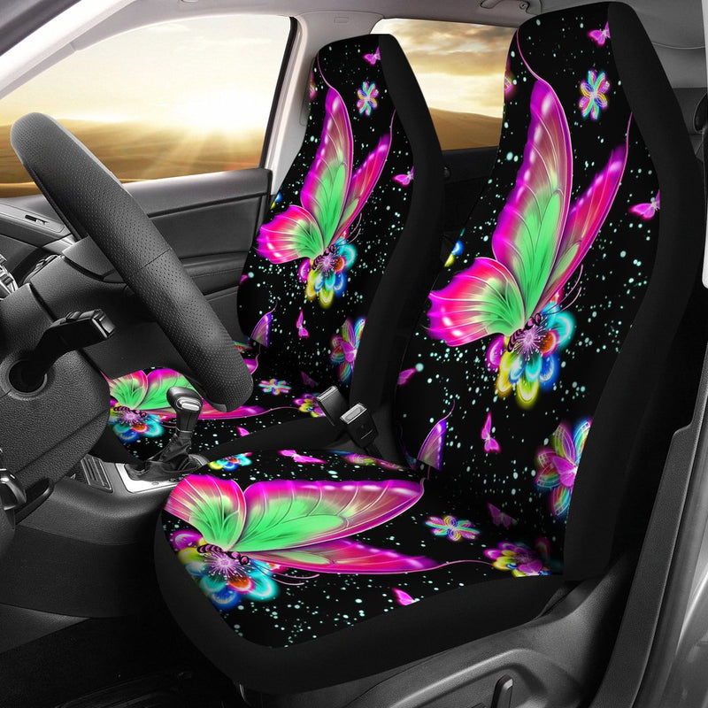 Best Brilliant Colorful Butterfly Premium Custom Car Seat Covers Decor Protector Nearkii