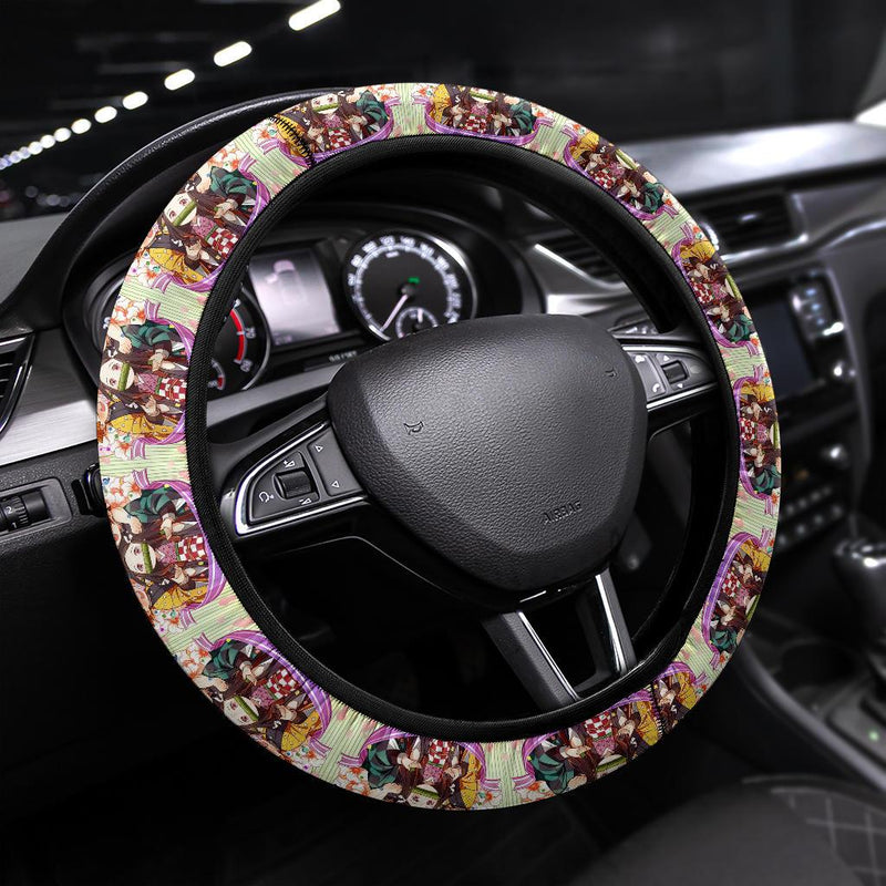 Chipi Demon Slayer Anime Car Steering Wheel Cover 2 Nearkii