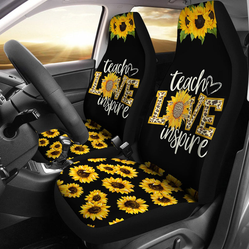 Best Teach Love Inspire Cute Sunflower Seat Covers Car Decor Car Protector Nearkii