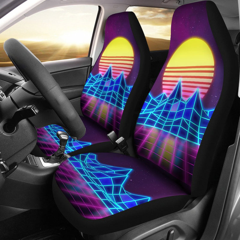 Best Cool Abstract Sun Digital Art Premium Custom Car Seat Covers Decor Protector Nearkii