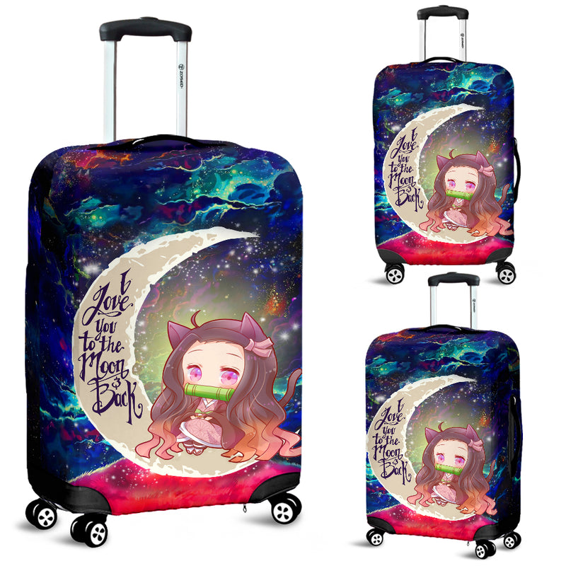 Nezuko Demon Slayer Love You To The Moon Galaxy Luggage Cover Suitcase Protector Nearkii