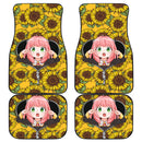 Anya Spy X Family Sunflower Zip Car Floor Mats Car Accessories Nearkii