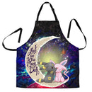Pokemon Couple Espeon Umbreon Love You To The Moon Galaxy Custom Apron Best Gift For Anyone Who Loves Cooking