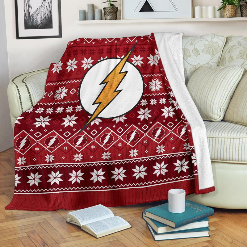 The Flash Art Ugly Christmas Custom Blanket Home Decor Nearkii