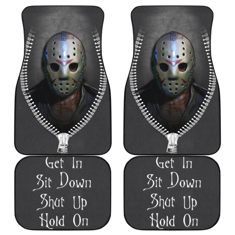 Jackson Friday The 13th Horror Get In Sit Down Shut Up And Hold On Zipper Car Floor Mats Car Accessories Nearkii