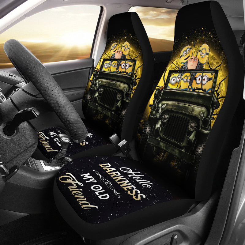Despicable Me Gru And Minions Ride Jeep Funny Moonlight Halloween Premium Custom Car Seat Covers Decor Protectors Nearkii