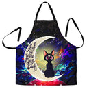 Cat Moon Back Custom Apron Best Gift For Anyone Who Loves Cooking Nearkii
