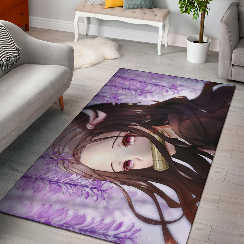 Nezuko Kimetsu No Yaiba Anime Rug Carpet Rug Home Room Decor Nearkii