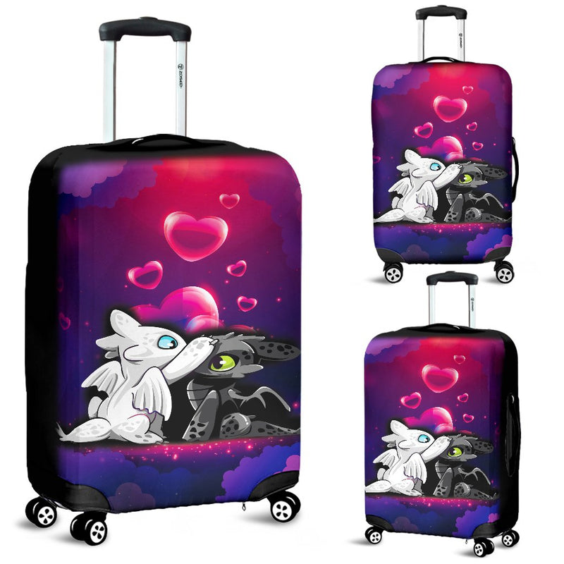 Night Fury Light Fury Love Luggage Cover Suitcase Protector Nearkii