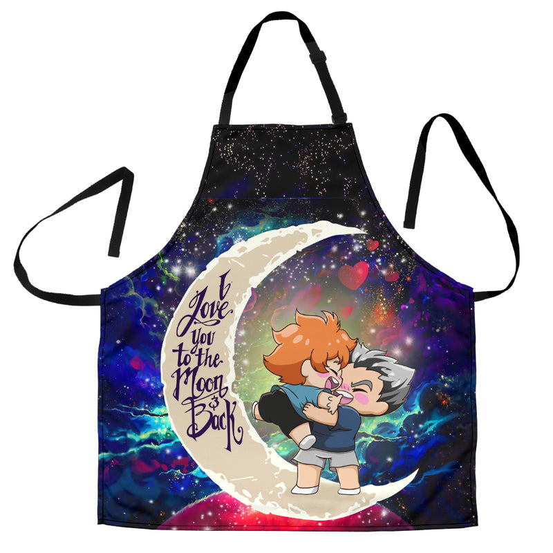 Bokuhina Love You To The Moon Galaxy Custom Apron Best Gift For Anyone Who Loves Cooking Nearkii