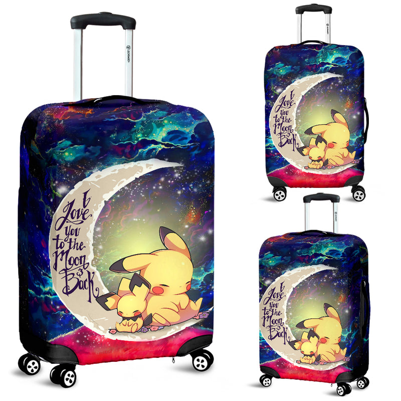 Pikachu Pokemon Sleep Love You To The Moon Galaxy Luggage Cover Suitcase Protector Nearkii