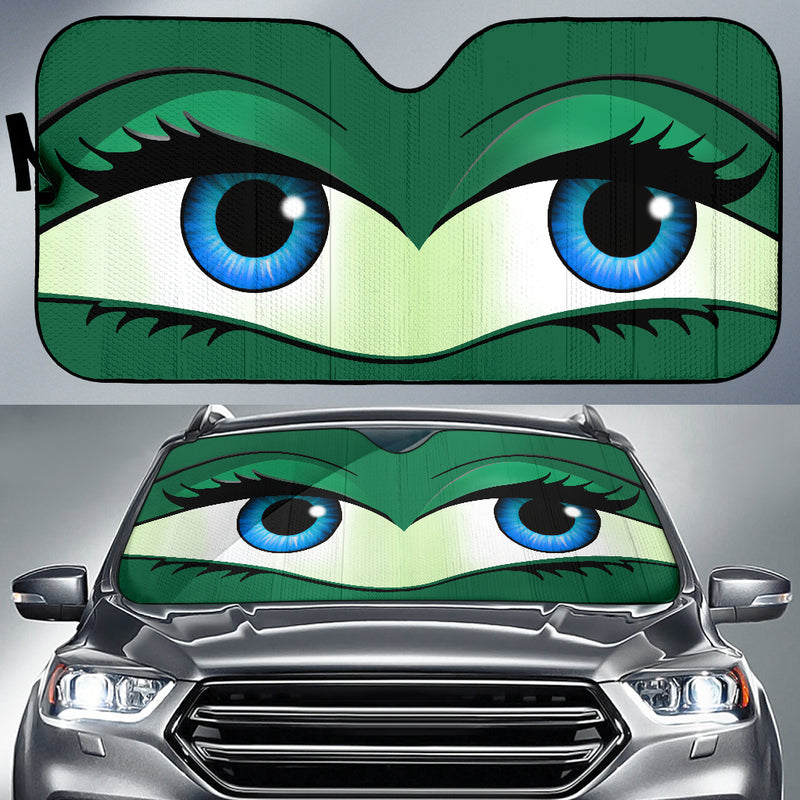 Funny Cute Anime Lady Cartoon Girly Green Car Auto Sunshades Nearkii
