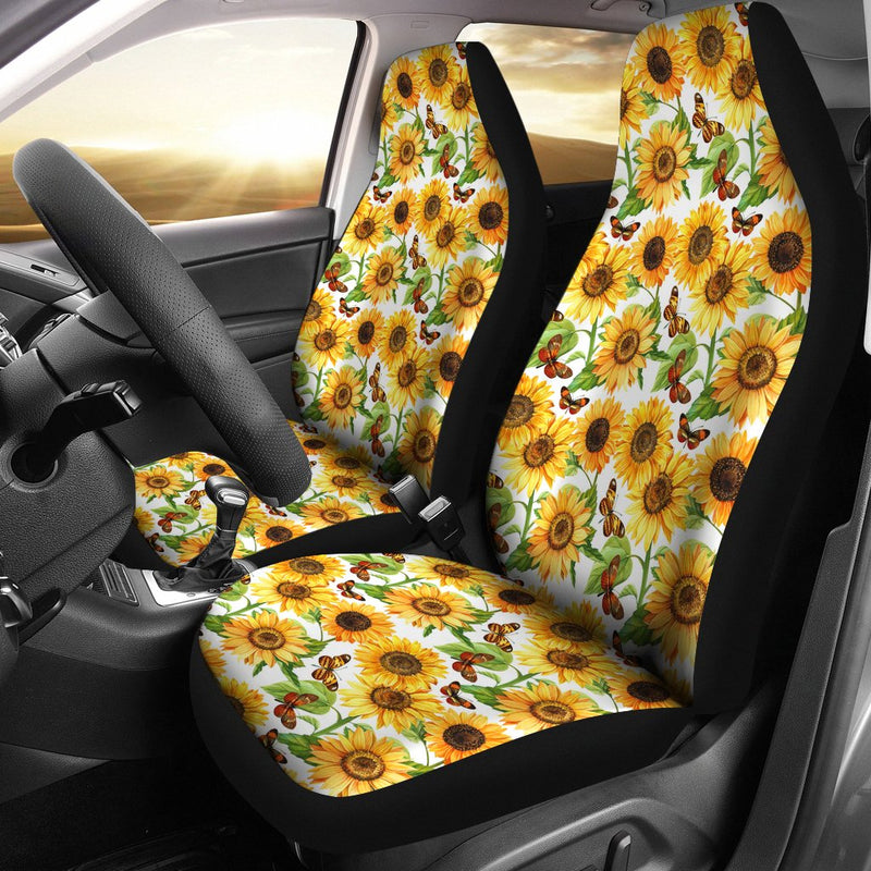 Best Butterfly Sunflower Premium Custom Car Seat Covers Decor Protector Nearkii