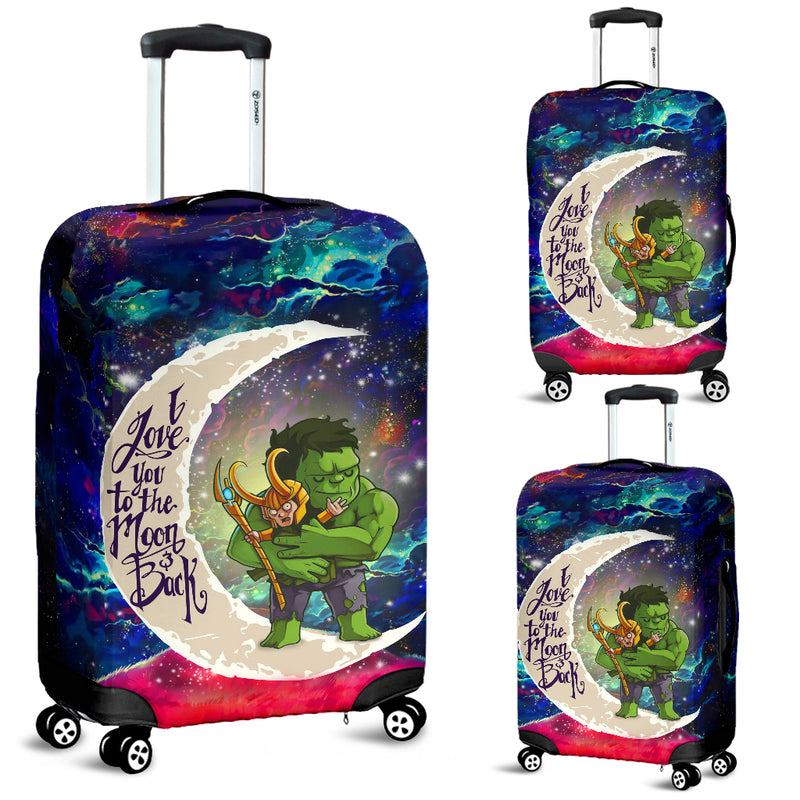 Hulk And Loki Love You To The Moon Galaxy Luggage Cover Suitcase Protector Nearkii