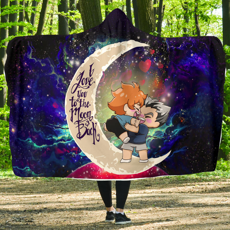 Bokuhina Love You To The Moon Galaxy Economy Hooded Blanket Nearkii