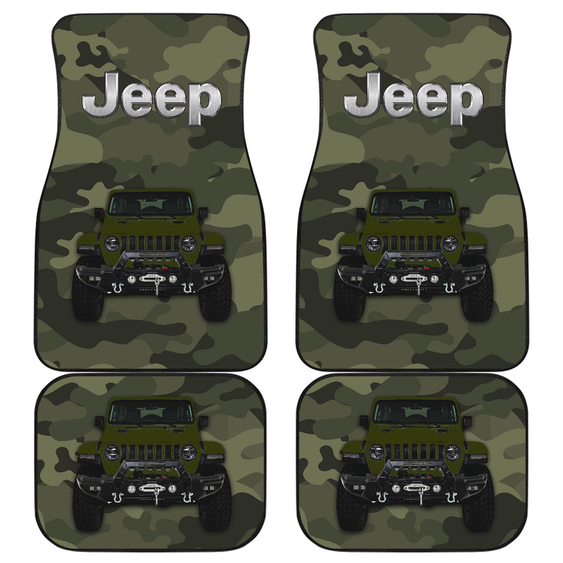 Green Jeep Camouflage Car Floor Mats Car Accessories Nearkii