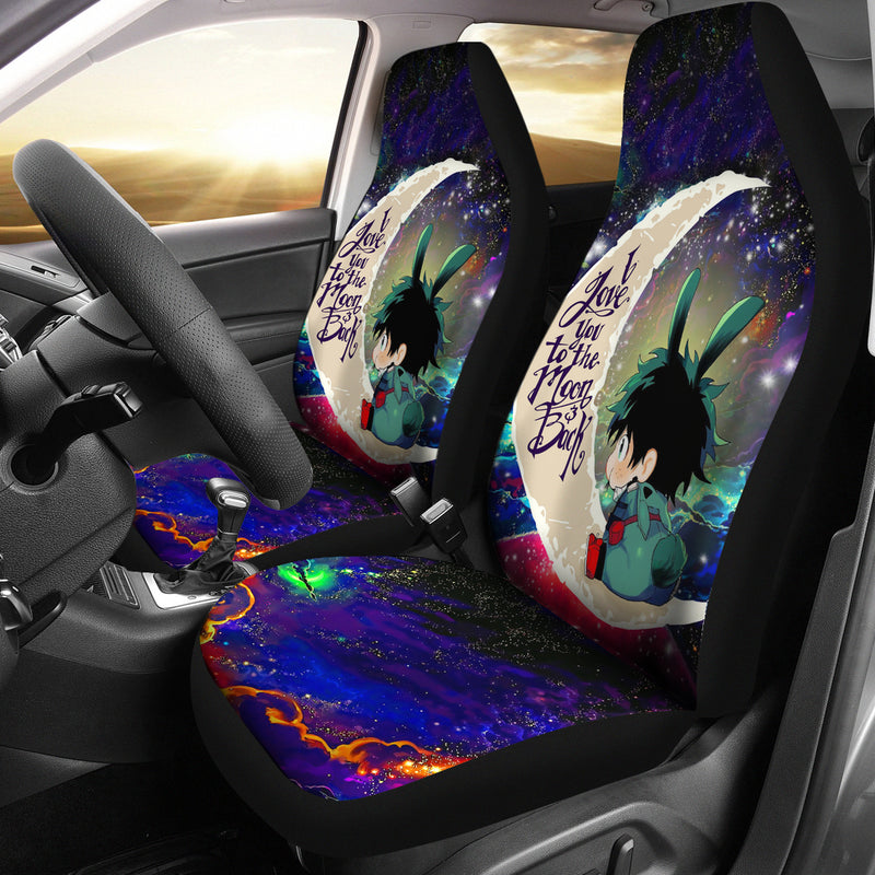 Deku My Hero Academia Anime Love You To The Moon Galaxy Car Seat Covers