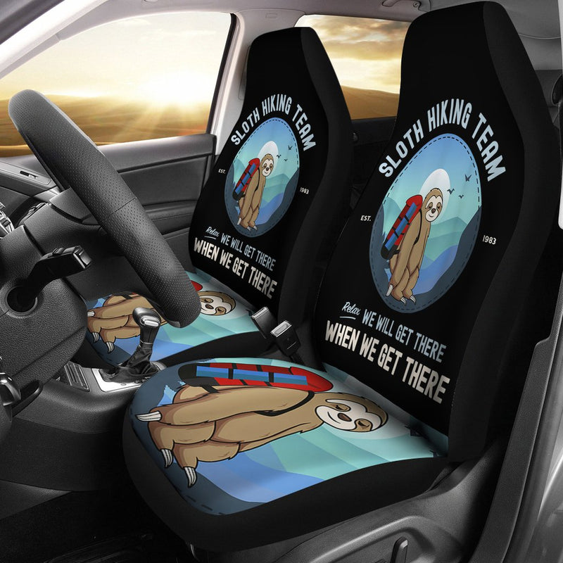 Best Sloth Hiking Team Premium Custom Car Seat Covers Decor Protector Nearkii