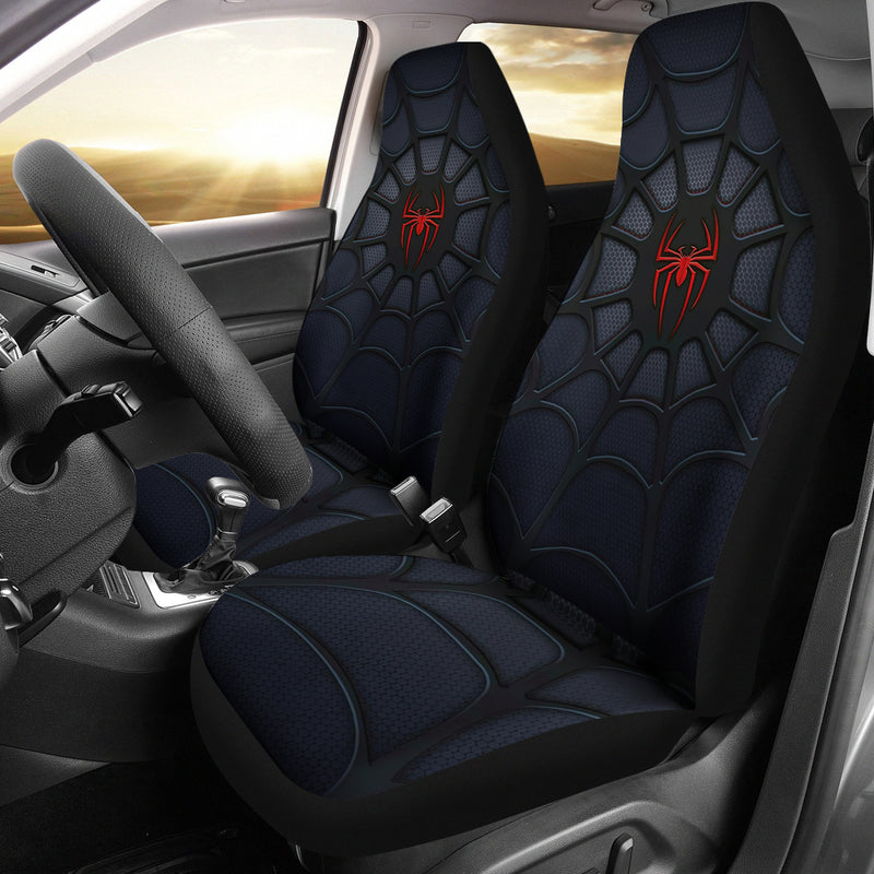 Spider Man Black Premium Custom Car Seat Covers Nearkii