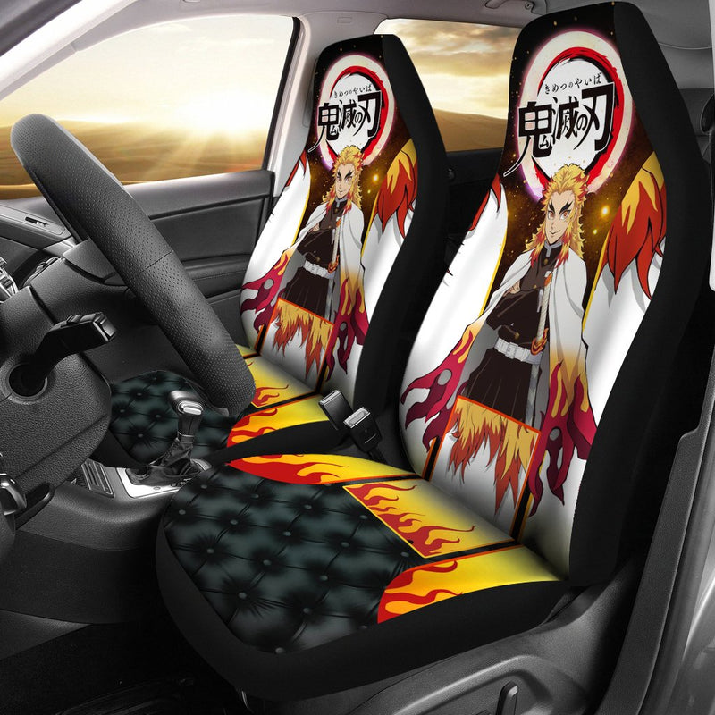 Rengoku Demon Slayer Season 2 Custom Car Premium Custom Car Seat Covers Decor Protectors Car Accessories Anime Gift Nearkii