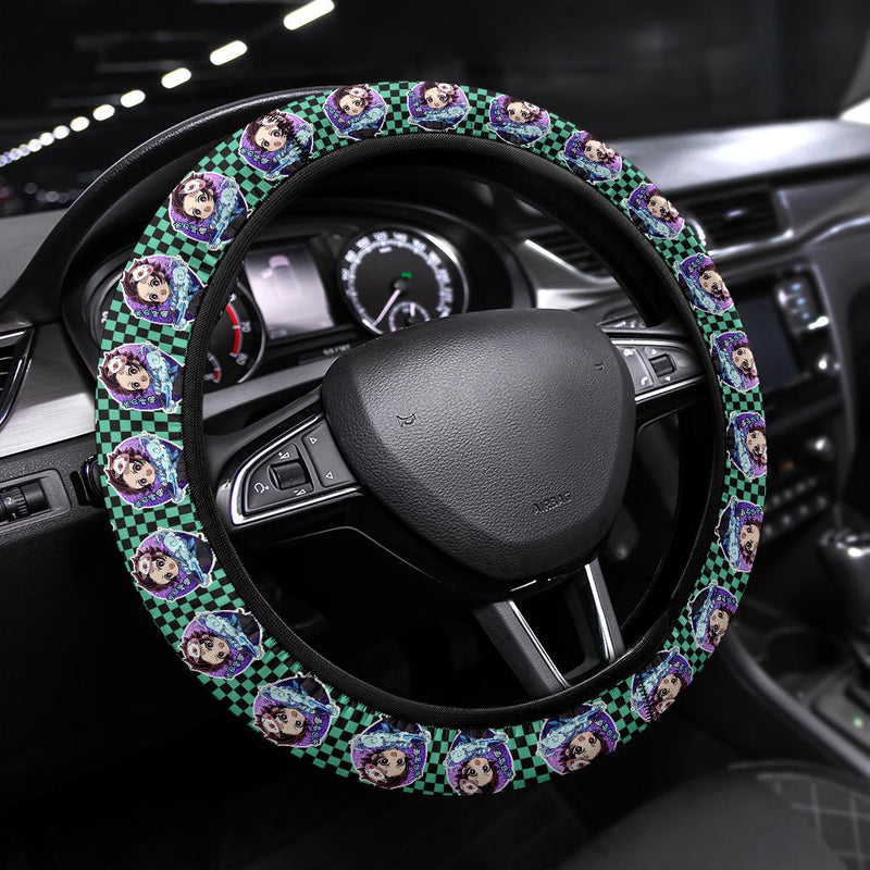 Chipi Kamado Tanjiro Demon Slayer Anime Car Steering Wheel Cover 1 Nearkii