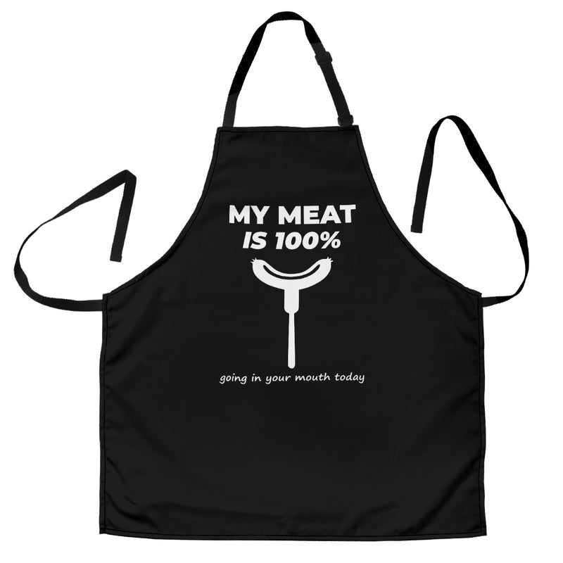 My Meat Is 100% Custom Apron Gift for Cooking Guys Nearkii