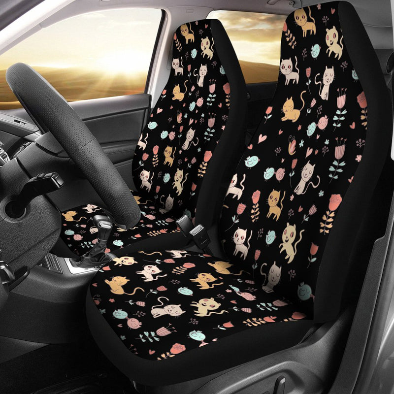 Best Cat Kitten Pattern Premium Custom Car Seat Covers Decor Protector Nearkii
