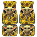 Baby Yoda Zipper Sunflower Car Floor Mats Car Accessories Nearkii