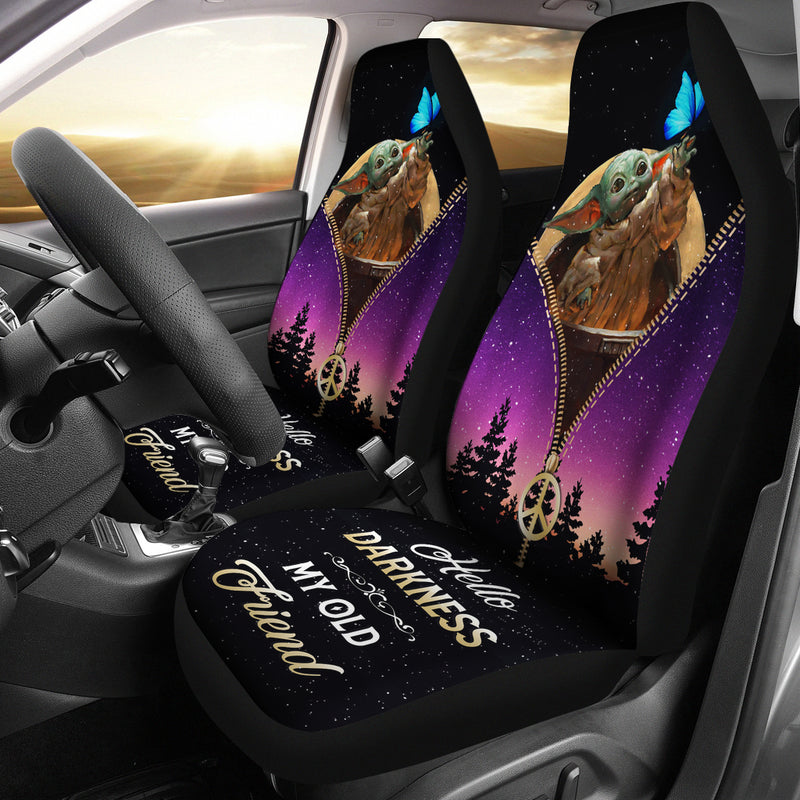 Baby Yoda Butterfly Galaxy Zipper Darkness Friend Premium Custom Car Seat Covers Decor Protectors Nearkii