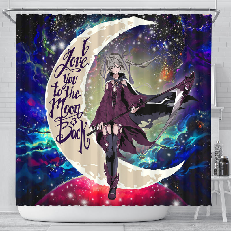 Anime Girl Soul Eater Love You To The Moon Galaxy Shower Curtain Nearkii