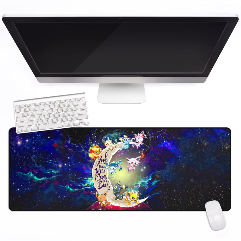 Eevee Evolution Pokemon Love You To The Moon Galaxy Mouse Mat Nearkii
